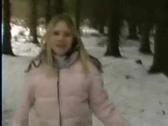 Cumshotti presents: Girl gives blowjob in the winter