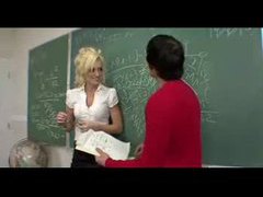 Blonde teacher laid by a student