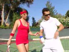 Penny flame fucked by her tennis coach