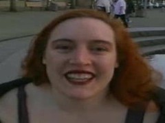 ChiliMovies presents: Redheaded bbw strips and masturbates pussy