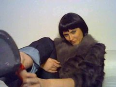 VidsPlus presents: German girl looks hot sitting on the couch