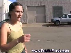 ChiliMovies presents: She walks the streets and flashes tits and ass