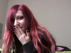 MistTube presents: Redhead minx symone plays with giant dildo