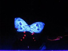 Lingerie Mania presents: Glow in the dark hottie shakes her luscious ass