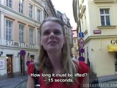 TubeChubby presents: Czech streets - veronika blows dick for cash