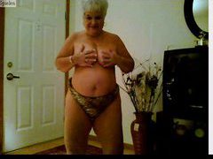AlphaErotic presents: Webcam granny doing a tasty striptease