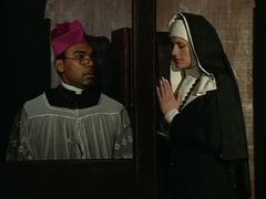 LovelyClips presents: Slutty nun fucked in both of her holes