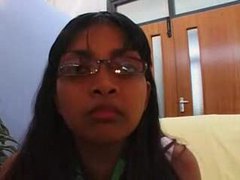 Glasses on the dark-haired indian cocksucker
