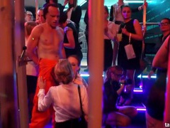 TubeWish presents: Prison themed party with sluts sucking the guys