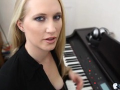 MistTube presents: Piano playing cutie reveals her natural tits