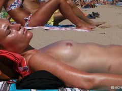 JerkMania presents: All these tits look hot hanging on the beach