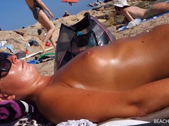 Small tanned titties look gorgeous on a solo girl